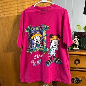 Vintage Mickey Unlimited Disney Jerry Leigh Aloha Minnie Pink Unisex T-shirt